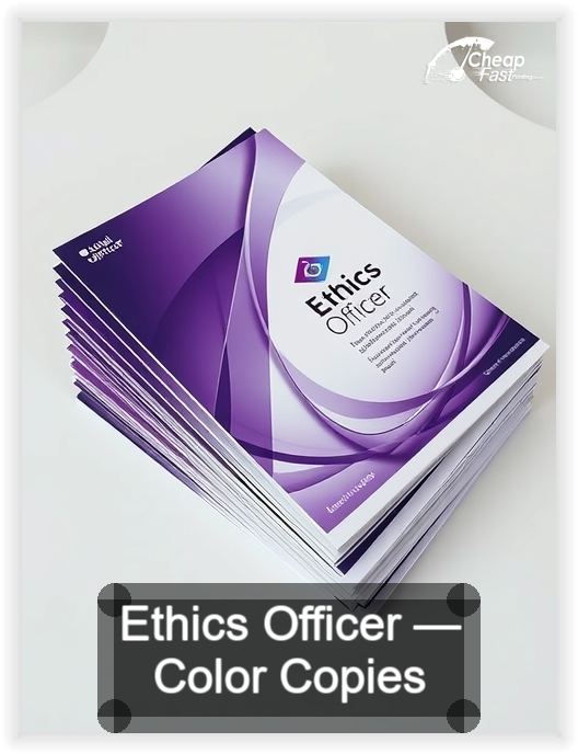 Ethics Officer business card design sample