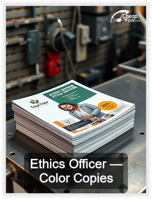 Ethics Officer business card design sample