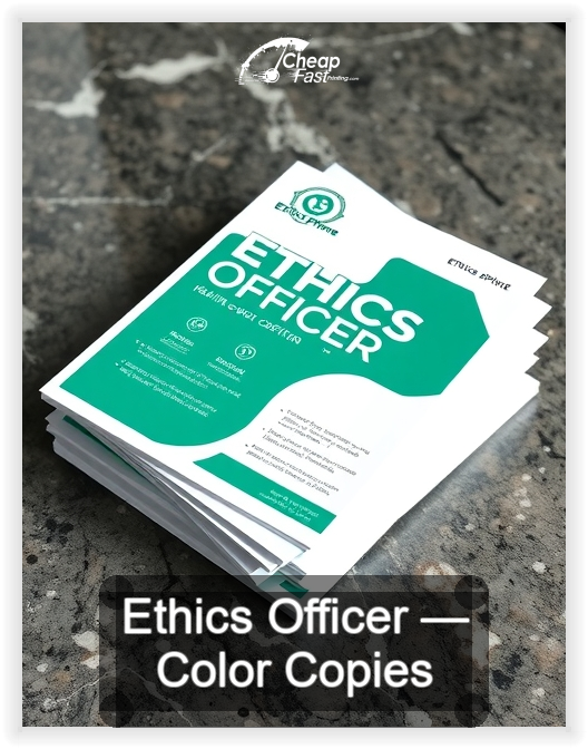 Ethics Officer business card design sample