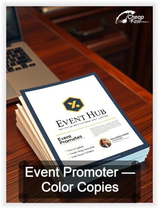 Event Promoter business card design sample