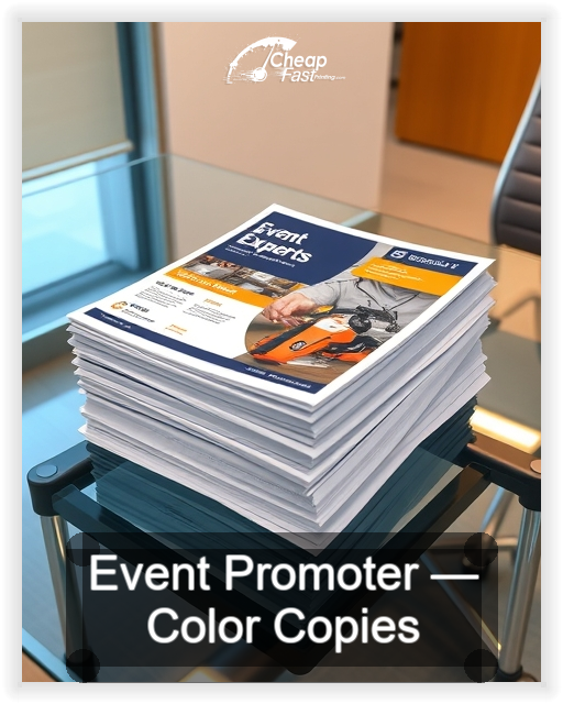 Event Promoter business card design sample