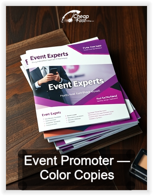 Event Promoter business card design sample