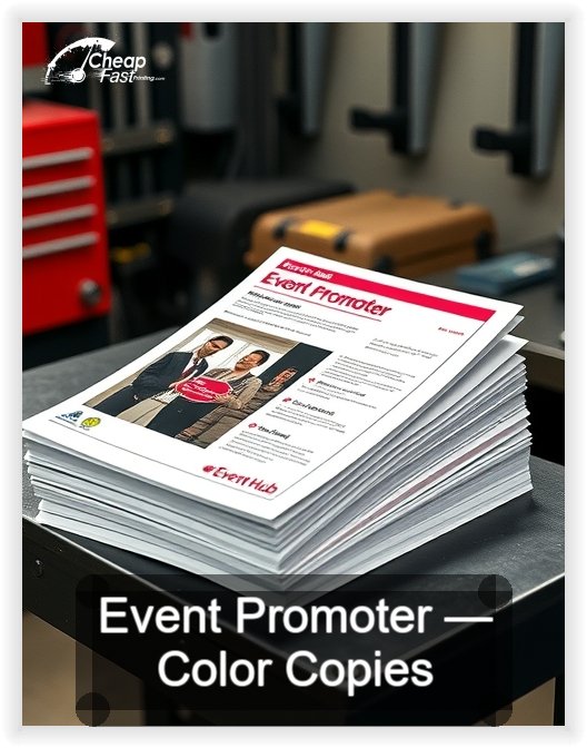 Event Promoter business card design sample