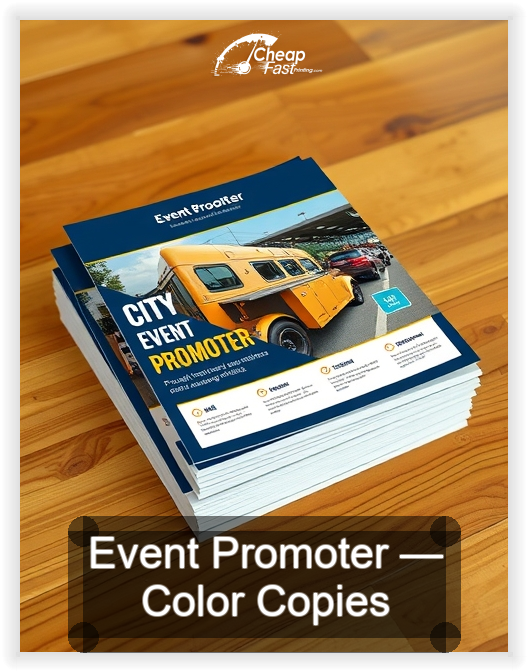 Event Promoter business card design sample