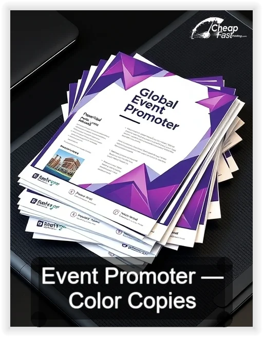 Event Promoter business card design sample