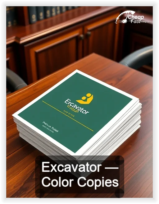 Excavator business card design sample