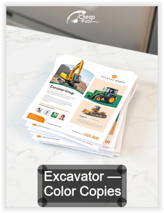 Excavator business card design sample