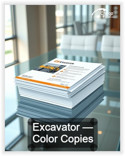 Excavator business card design sample