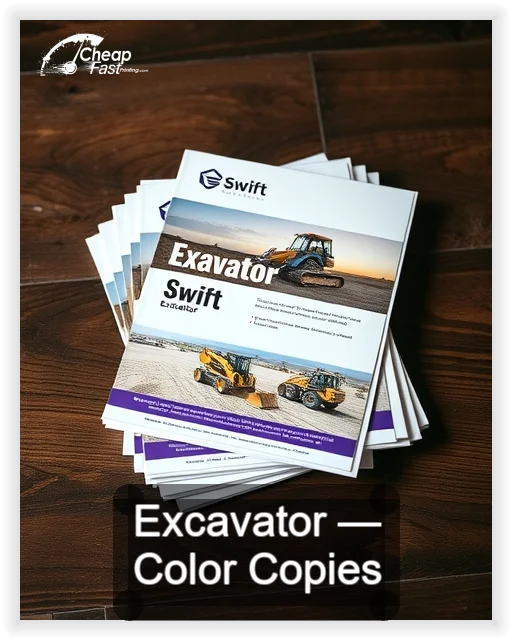 Excavator business card design sample