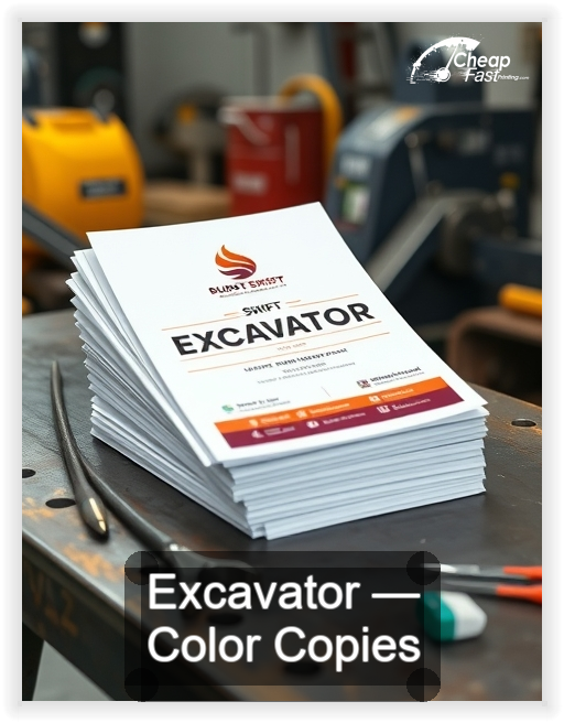 Excavator business card design sample