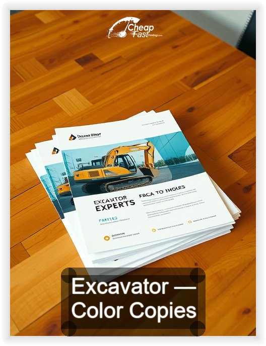 Excavator business card design sample