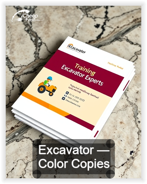 Excavator business card design sample