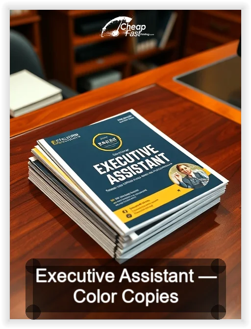 Executive Assistant business card design sample