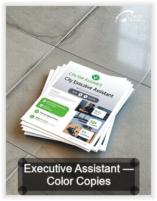 Executive Assistant business card design sample