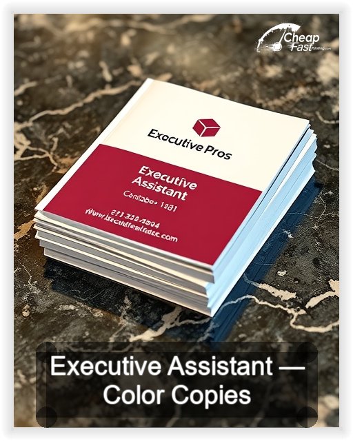 Executive Assistant business card design sample