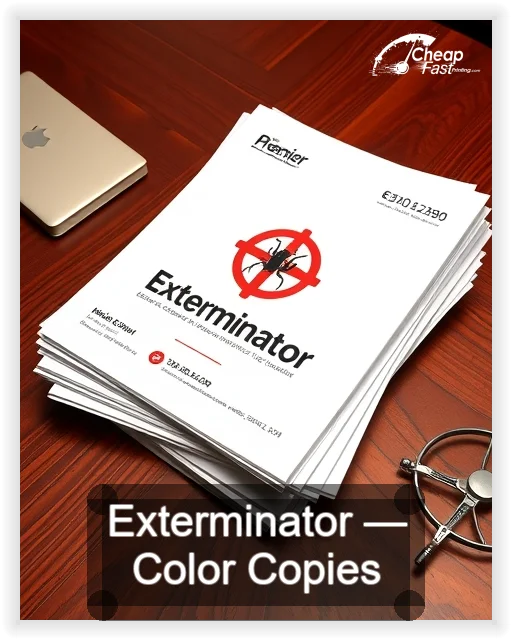 Exterminator business card design sample