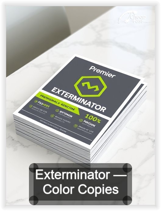Exterminator business card design sample