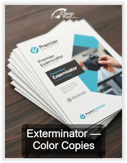 Exterminator business card design sample