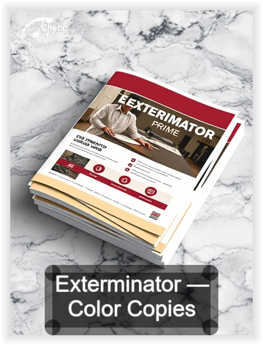 Exterminator business card design sample
