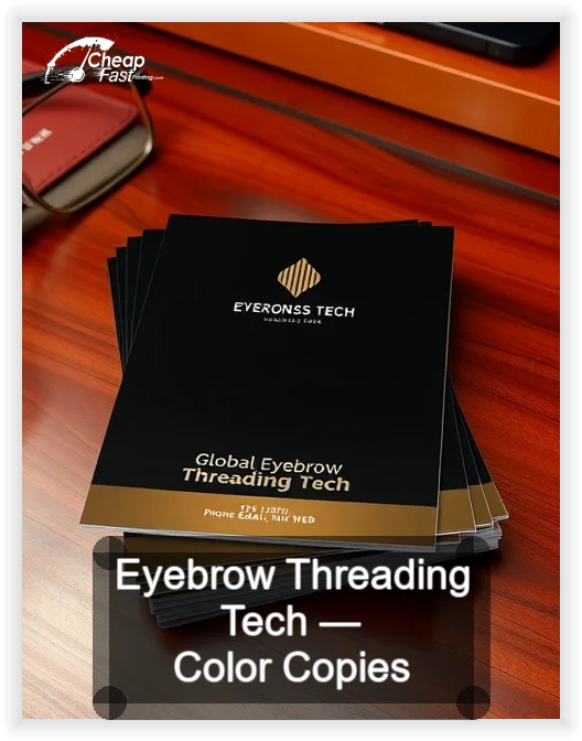 Eyebrow Threading Tech business card design sample