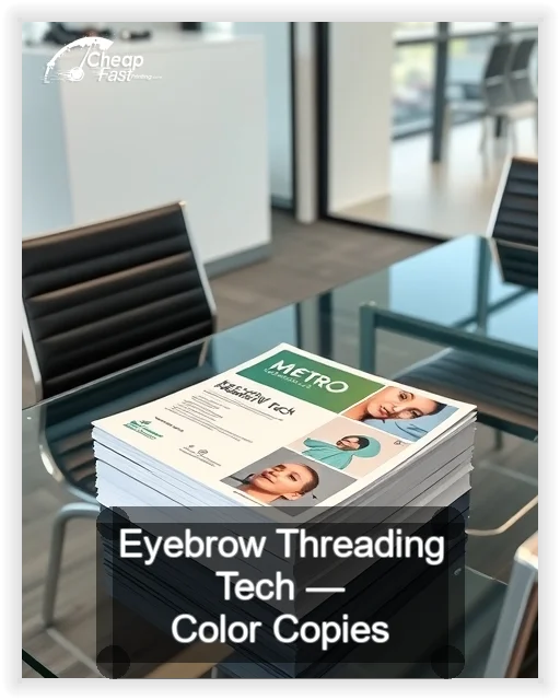 Eyebrow Threading Tech business card design sample