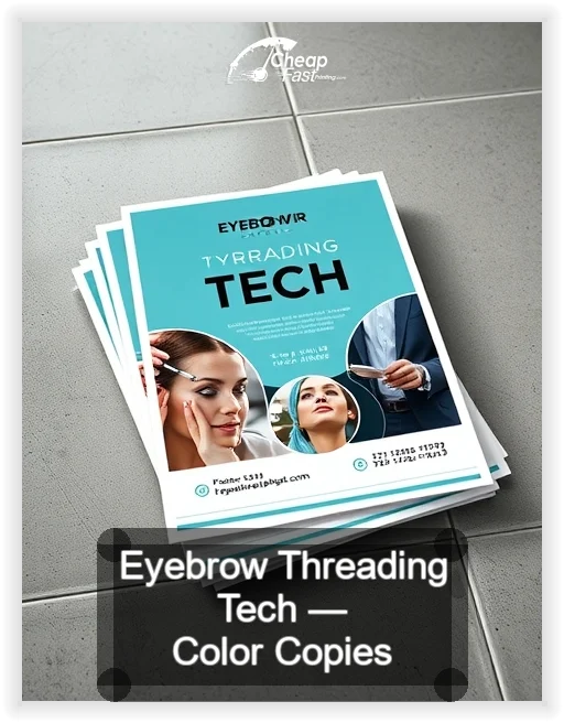Eyebrow Threading Tech business card design sample