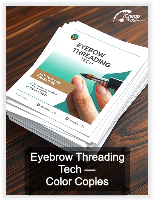 Eyebrow Threading Tech business card design sample