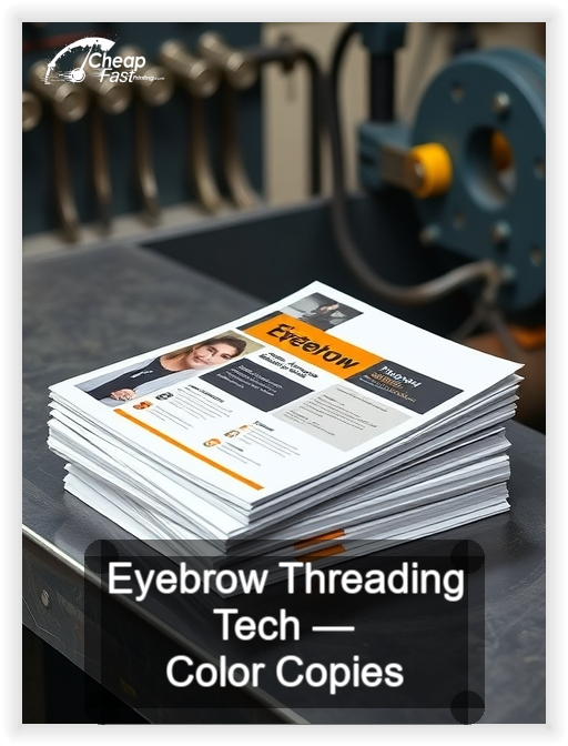 Eyebrow Threading Tech business card design sample