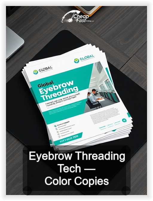 Eyebrow Threading Tech business card design sample