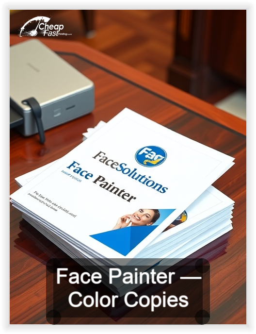 Face Painter business card design sample