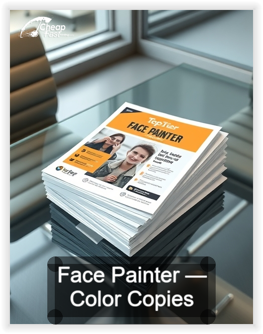 Face Painter business card design sample