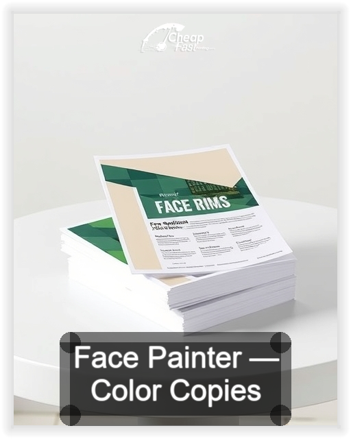 Face Painter business card design sample