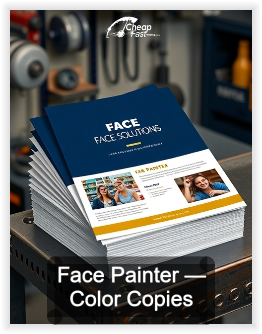 Face Painter business card design sample