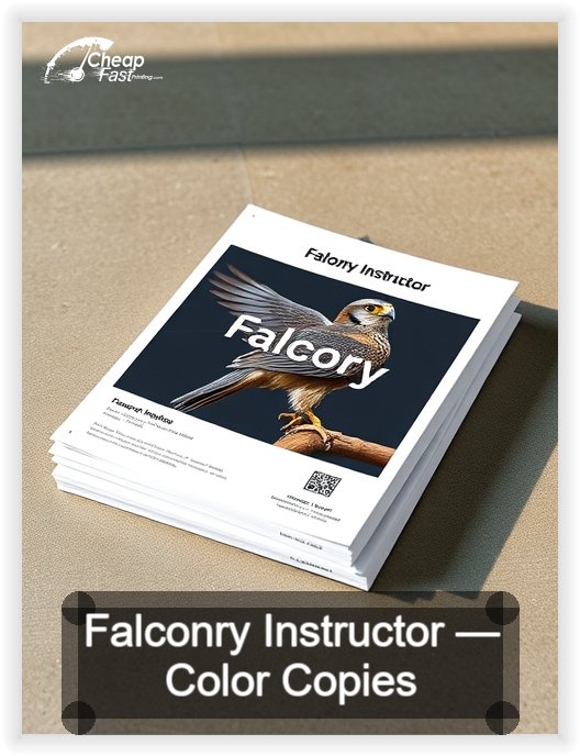 Falconry Instructor business card design sample