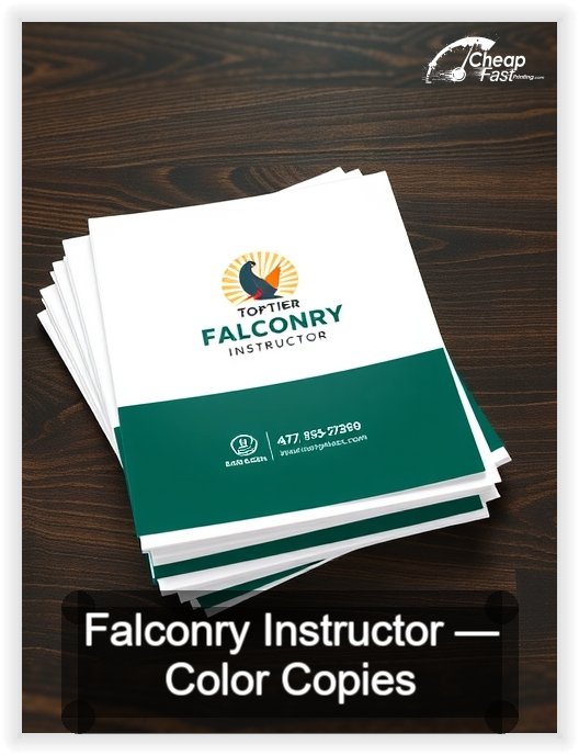 Falconry Instructor business card design sample