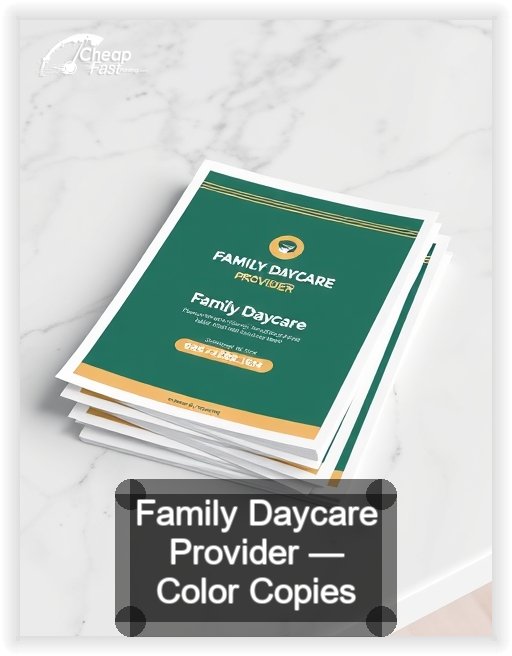 Family Daycare Provider business card design sample