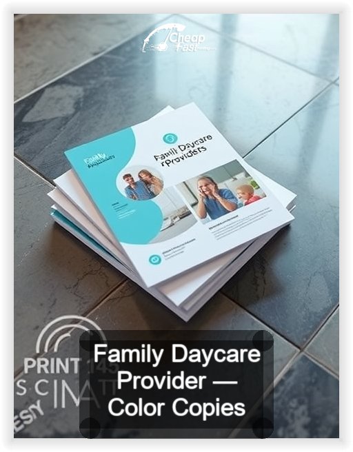 Family Daycare Provider business card design sample