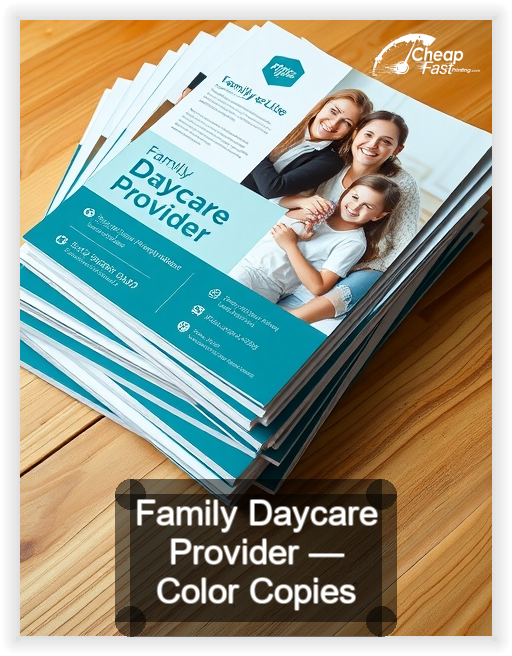 Family Daycare Provider business card design sample