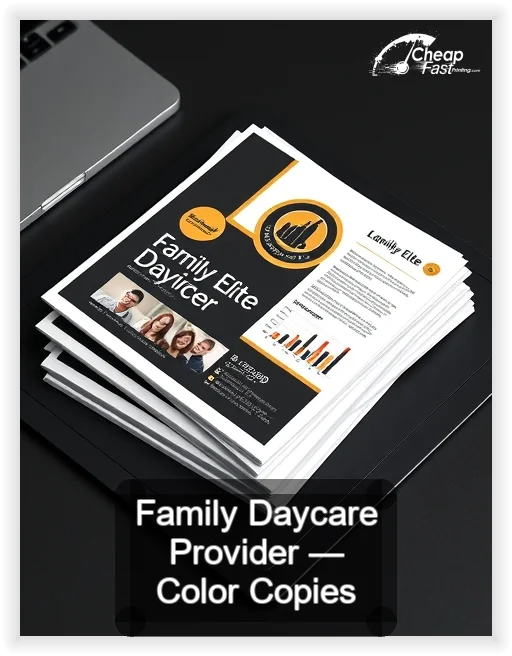 Family Daycare Provider business card design sample