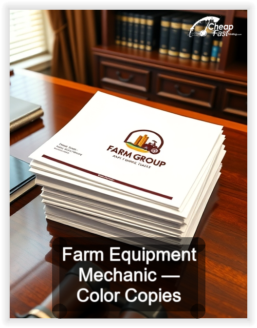 Farm Equipment Mechanic business card design sample