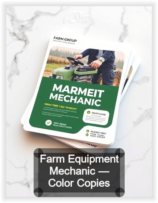 Farm Equipment Mechanic business card design sample