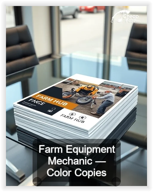 Farm Equipment Mechanic business card design sample