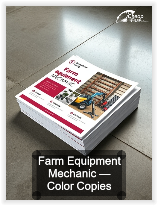 Farm Equipment Mechanic business card design sample
