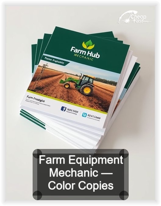 Farm Equipment Mechanic business card design sample