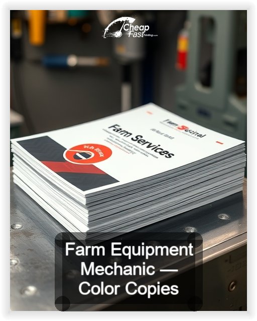 Farm Equipment Mechanic business card design sample