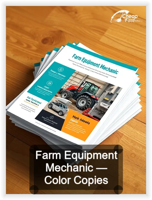 Farm Equipment Mechanic business card design sample