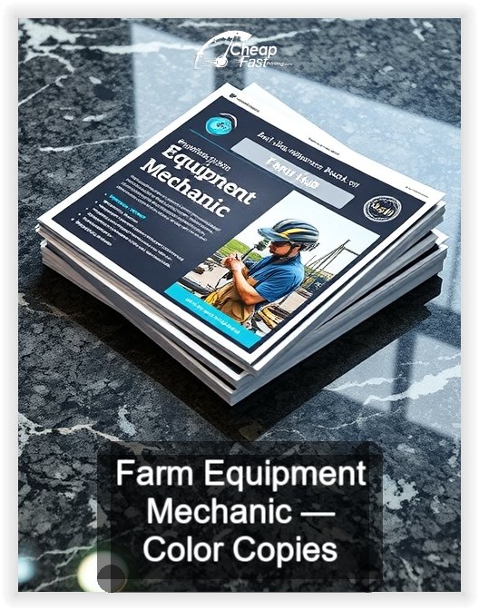 Farm Equipment Mechanic business card design sample