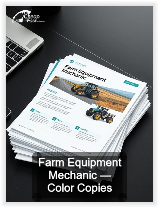 Farm Equipment Mechanic business card design sample