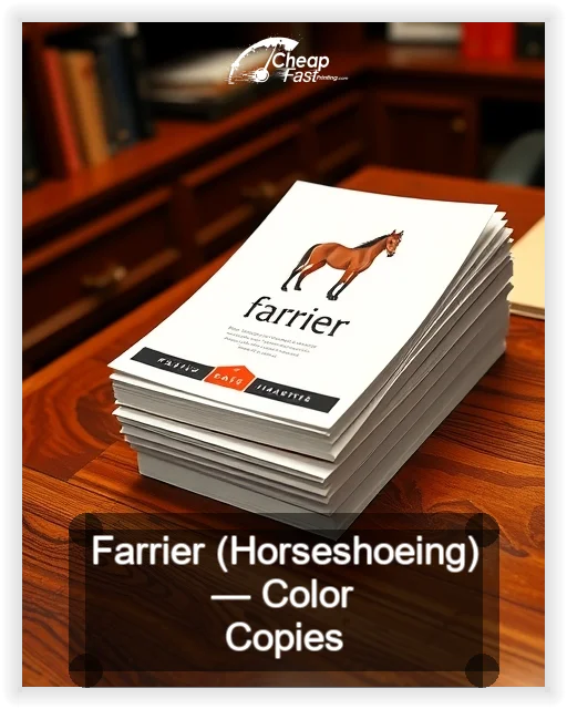 Farrier Horseshoeing business card design sample