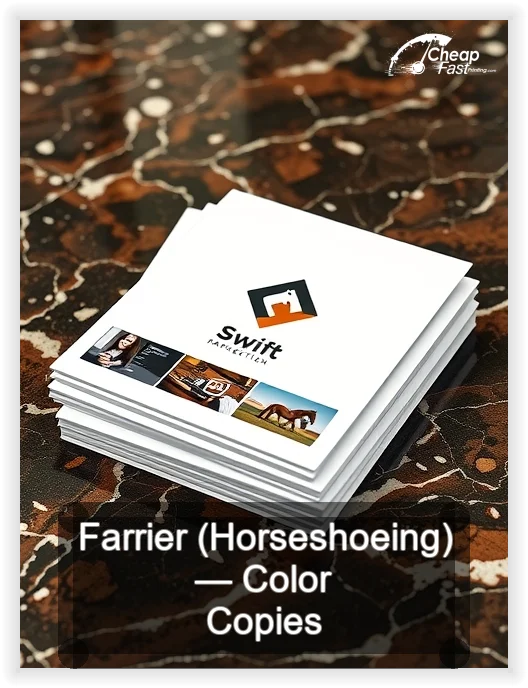 Farrier Horseshoeing business card design sample